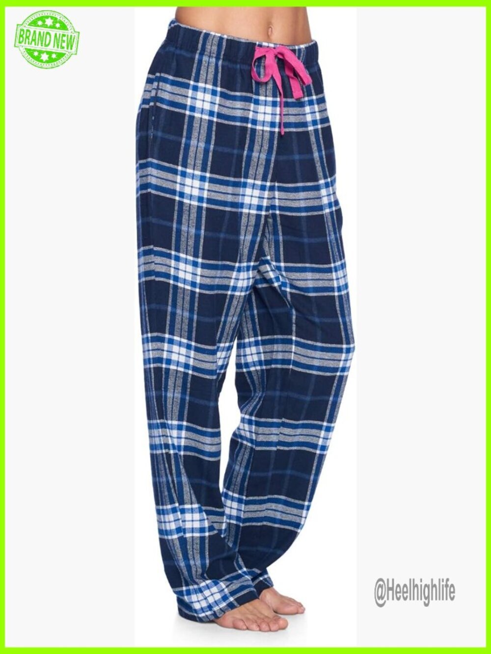 Super Soft Flannel Plaid Pajama Sleep Pants Relaxed Fit Drawstring